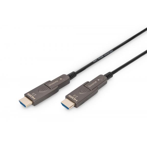 Digitus Cavo in fibra ottica ibrido 4K - HDMI AOC con 30m connettore rimovibile (DIGITUS Glasfaserkabel HDMI AOC 20m H)