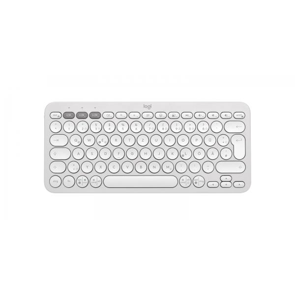 Logitech Pebble Keys 2 K380s (PEBBLE KEYS 2 K380S TONAL WHITE - DEU BTN/ACENTRAL-419UNIVERSAL) - Versione Tedesca