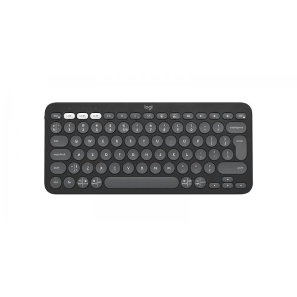 Logitech Pebble Keys 2 K380s (Pebble Keys 2 K380S Keyboard - Rf Wireless + Bluetooth - Qwerty Us International Graphite - Warranty: 12M)