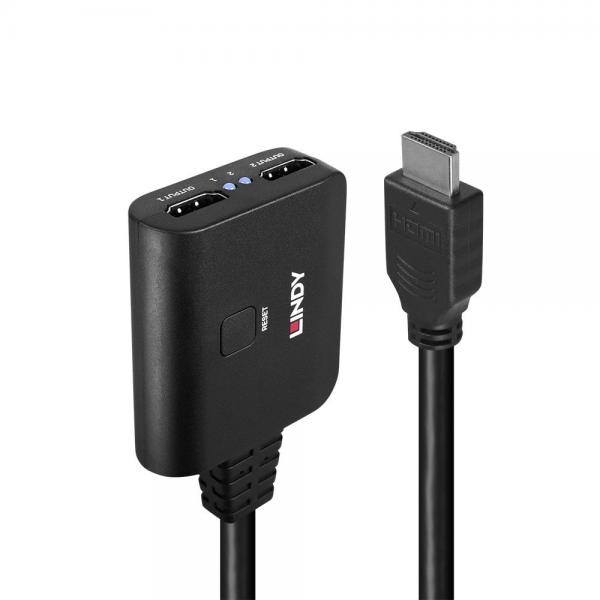 Lindy 38356 ripartitore video HDMI 2x HDMI (2 Port HDMI 4K60 Splitter - Cable)