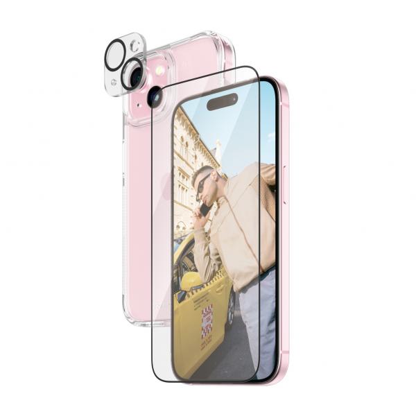 PanzerGlass ® 3-in-1 Bundle iPhone 15 Pellicola proteggischermo trasparente Apple 1 pz (UWF BUNDLE - IPHONE 15)