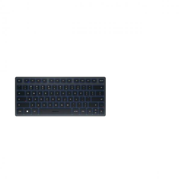 CHERRY KW 7100 MINI BT tastiera Universale Bluetooth QWERTY US International Blu (KW 7100 MINI BT SLATE BLUE - ) - Versione Tedesca