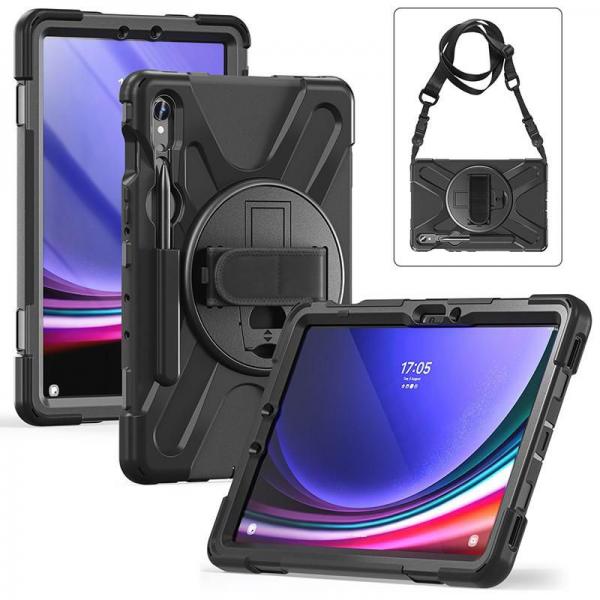eSTUFF ES681857-BULK custodia per tablet Nero (Galaxy Tab S10 Lite/S10 FE/S9 - FE/S9/S8/S7 AUSTIN Defender - without built-in screen protector. Black - Warranty: 24M)