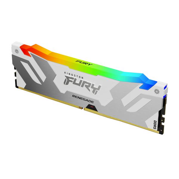 Kingston Technology FURY 32GB 6400MT/s DDR5 CL32 DIMM Renegade RGB Bianco XMP (32GB DDR5-6400MT/S CL32 DIMM - FURY RENEGADE RGB WHITE XMP)