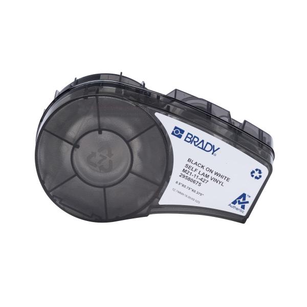 Brady M21-11-427 etichetta per stampante Bianco Etichetta per stampante autoadesiva (Self-laminating Vinyl Labels - for M210 and M211 Portable - Label Printers)