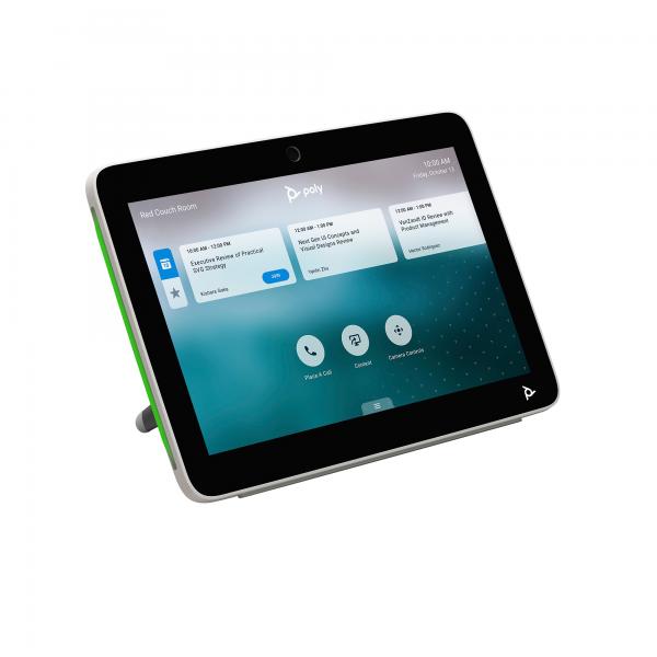 HP Poly TC10 - Without power cord - touch controller - Certified for Zoom Rooms - white