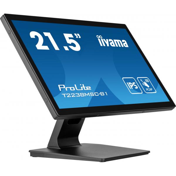iiyama ProLite T2238MSC-B1 Monitor PC 54,6 cm [21.5] 1920 x 1080 Pixel Full HD LED Touch screen Nero (iiyama T2238MSC-B1 22' Touchscreen Monitor)