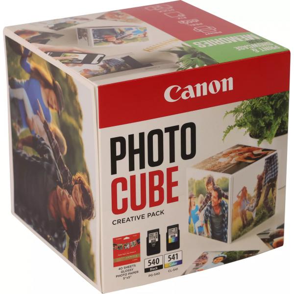 Canon 5225B019 cartuccia d'inchiostro 2 pz Originale Resa standard Nero, Ciano, Magenta, Giallo (PG-540/CL-541 PHOTO CUBE - CREATIVE PACK WHITE GREEN [5X5 P)