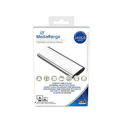 MediaRange MR1101 unità esterna a stato solido 240 GB USB tipo-C 3.2 Gen 2 [3.1 Gen 2] Argento (random_O9cOCx5oBQ)