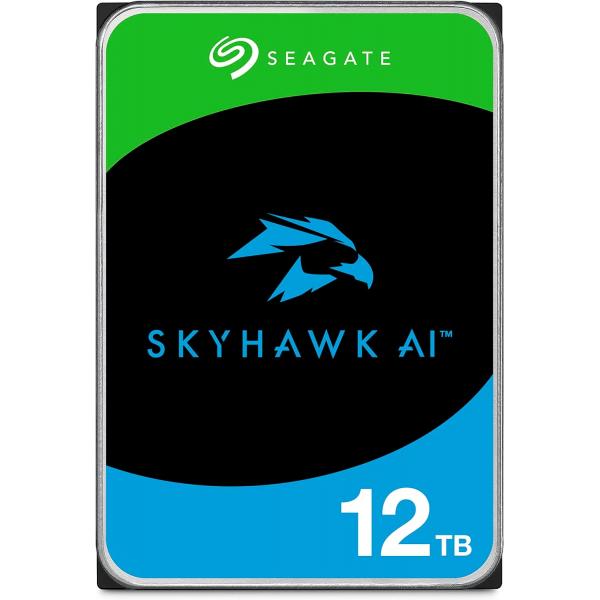 Seagate SkyHawk disco rigido interno 12 TB 7200 Giri/min 512 MB 3.5 Serial ATA III (Seagate ST12000VE003 SkyHawk AI / 12TB)