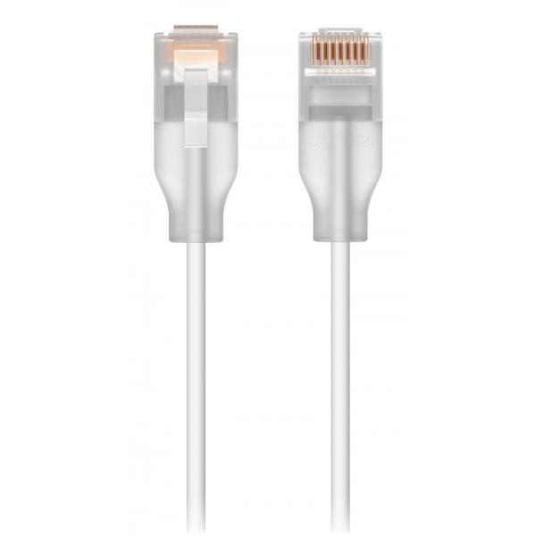 Ubiquiti UACC-Cable-Patch-EL-0.15M-W-24 cavo di rete Translucent, Bianco 0,15 m Cat6 (Nano-thin patch cable with a - Warranty: 24M)