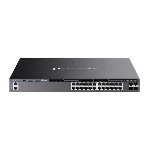 TP-Link Omada SG6428XHP switch di rete Gestito L3 Gigabit Ethernet [10/100/1000] Supporto Power over Ethernet [PoE] 1U Nero (TP-LINK Switch SG6428XHP 24xGBit /4x10Gbit SFP+ PoE+ Managed Layer 3 +++ R