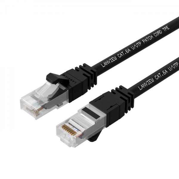 Lanview LV-UTP6A30B cavo di rete Nero 30 m Cat6a U/UTP [UTP] (CAT6A UTP 30m Black LSZH, - HIGH-FLEX - Warranty: 300M)