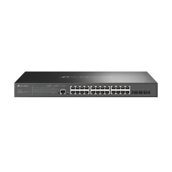 TP-Link Omada SG3428MP switch di rete Gestito L2+ Gigabit Ethernet [10/100/1000] Supporto Power over Ethernet [PoE] 1U Nero (TP-LINK JETSTEAM 28PT GB L2+MAN SWITCH)