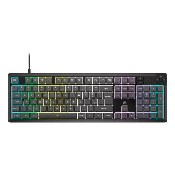 Corsair K55 CORE RGB tastiera Gaming USB QWERTY Inglese US Nero (CORSAIR K55 CORE RGB GAMING KB GREY) - Versione UK