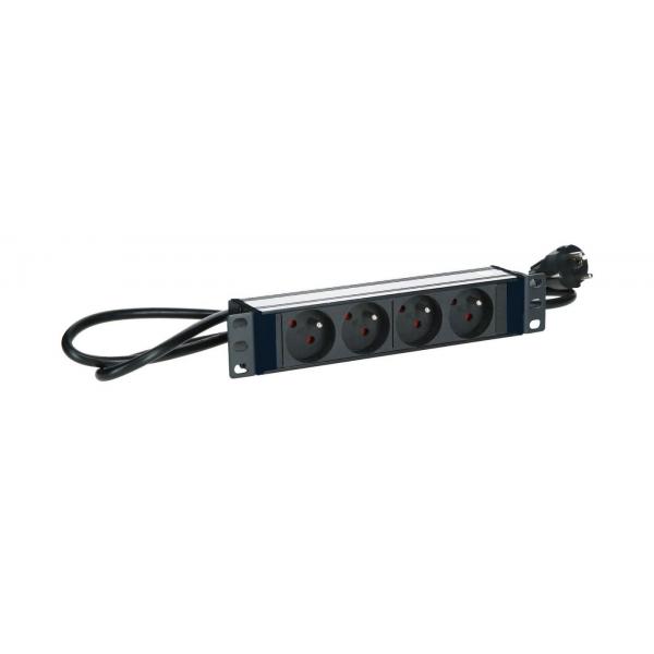 Lanview TUPS039 non classificato (POWER STRIP 10 - 4WAY - - ALUMINIUM FINISH - 2M CABLE - Warranty: 24M)