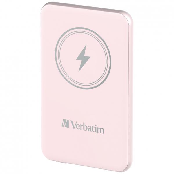 Verbatim Charge 'n' Go Polimeri di litio [LiPo] 5000 mAh Carica wireless Rosa (VERBATIM CHARGE'N'GO MAGNETIC WIRELESS POWER BANK 5000 PINK)