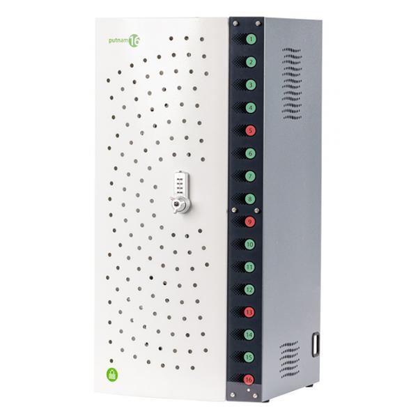 LocknCharge LNC10535 portable device management cart& cabinet Armadio per la gestione dei dispositivi portatili Nero, Grigio (Putnam 16 Mk3 Charging Station w/USB-C Cables - UK/EU)