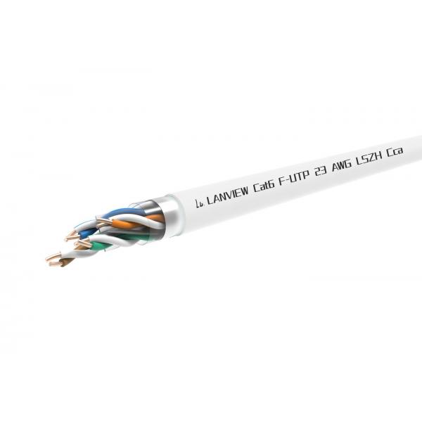 Lanview LVN122161 cavo di rete Bianco 500 m Cat6 U/UTP [UTP] (Cat6 F-UTP Network Cable - 4x2xAWG23 LSZH white 500m, - Fire Class: Cca - Warranty: 300M)