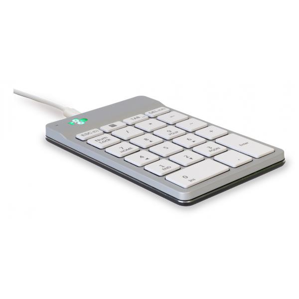 R-Go Tools Tastiera numerica R-Go Numpad Break, tastiera numerica ergonomica con software di pausa, cablata, bianca (R-GO TOOLS NUMPAD BREAK NUMERIC - KEYPAD WITH WHITE WIRE) - Versione Tedesca