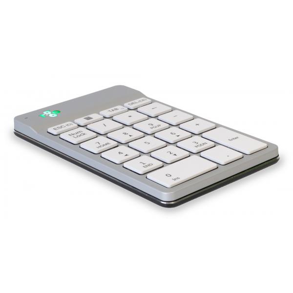 R-Go Tools Tastiera numerica R-Go Numpad Break, tastiera numerica ergonomica con software di pausa, Bluetooth, bianco (R-GO TOOLS NUMPAD BREAK WHITE - BLUETOOTH NUMERIC KEYBOARD) - Versione Tedesca