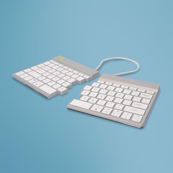 R-Go Tools Tastiera ergonomica R-Go Split Break con software di interruzione, tastiera split, QWERTY [US], Bluetooth, bianco (R-GO SPLIT BREAK ERGONOMIC - KEYBOARD QWERTY [US] BLUETOOTH W) - Versione