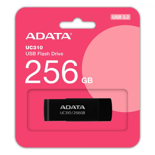 ADATA UC310 unità flash USB 256 GB USB tipo A 3.2 Gen 1 [3.1 Gen 1] Nero (*UC310 256GB USB3.2 Black)