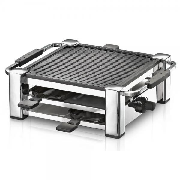 Rommelsbacher RCC 1000 griglia per raclette 4 persona[e] 1000 W Nero, Cromo (Rommelsbacher RCC 1000 Fashion - racle)