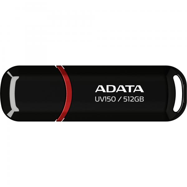 ADATA UV150 unità flash USB 512 GB USB tipo A 3.2 Gen 1 [3.1 Gen 1] Nero, Rosso (*UV150 512GB USB3.2 Black)