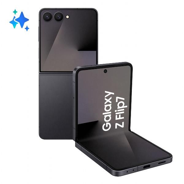 Samsung Galaxy Z Flip7 Smartphone AI, RAM 12GB, 512GB, Display 4,1 Super AMOLED/6,9 Dynamic AMOLED 2X, Fotocamera 50MP, Jetblack (Samsung Galaxy Z Flip7 17,3 cm [6.8])