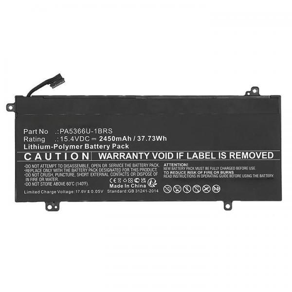 CoreParts MBXTO-BA0073 non classificato (Laptop Battery for Toshiba - 37.73Wh 15.4V 2450mAh Laptop - Battery for Toshiba 37.73Wh Li-ion 15.4V 2450mAh Black for Toshiba Dynabook - Warranty: 12M)