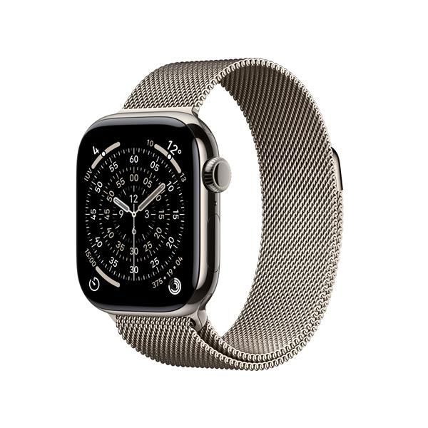 Apple Watch Series 11 GPS + Cellular 42mm Cassa Titanio con Loop in maglia Milanese (Apple Watch Series 11 [GPS + Cellular] - 42 mm - titanio naturale - smartwatch con bracciale milanese - cinturino