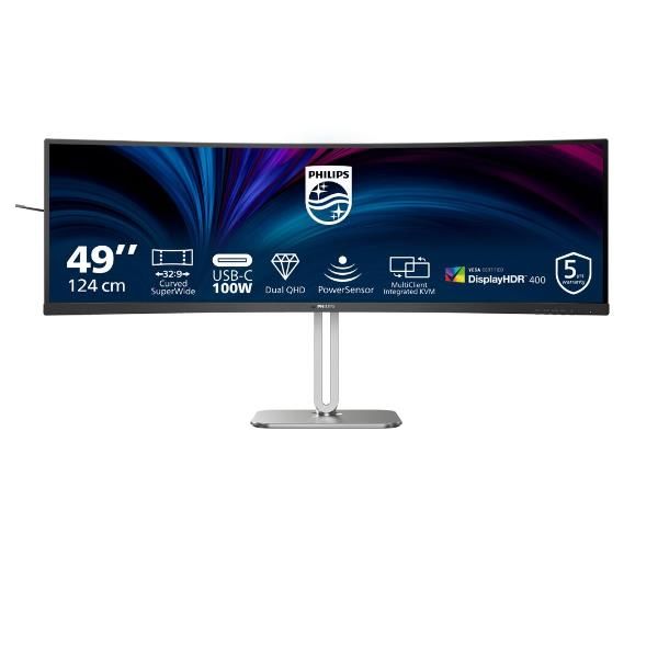 Philips Serie 5000 49B2U5900C/00 Monitor PC 124 cm [48.8] 5120 x 1440 Pixel Dual QHD LCD Nero (Philips 49B2U5900C - Monitor a LED - curvato - 49 [48.8 visualizzabile] - 5120 x 1440 Dual Quad HD @ 75