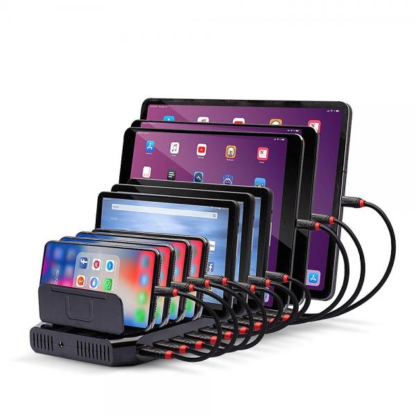 Lindy 73309 organizzatore per stazioni di carica Libera installazione Plastica Nero (10 PORT USB CHARGING STATION)