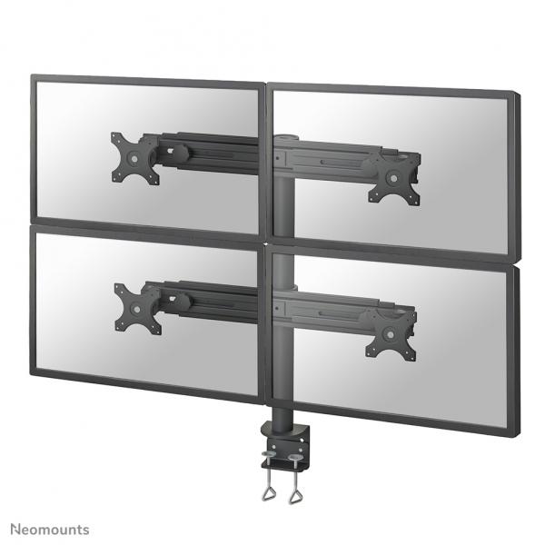 Neomounts FPMA-D700D4 Braccio per monitor 19-30 (DESK MOUNT QUAD 10-30IN BLACK - 32KG.VESA75X75TO100X100MM)