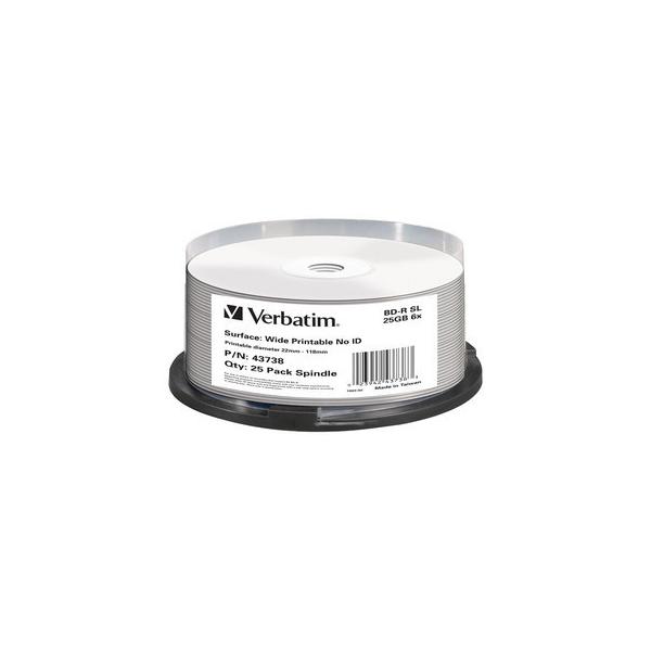 Verbatim 43738 disco vergine Blu-Ray BD-R 25 GB 25 pz (Verbatim BD-R Single Layer 256GB 6X DL+ Printable 25 Pack)