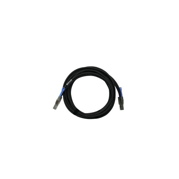 QNAP CAB-SAS30M-8644 cavo Serial Attached SCSI [SAS] 3 m Nero, Metallico (QNAP EXTERNAL MINI SAS CABLE SFF-8644 3m)
