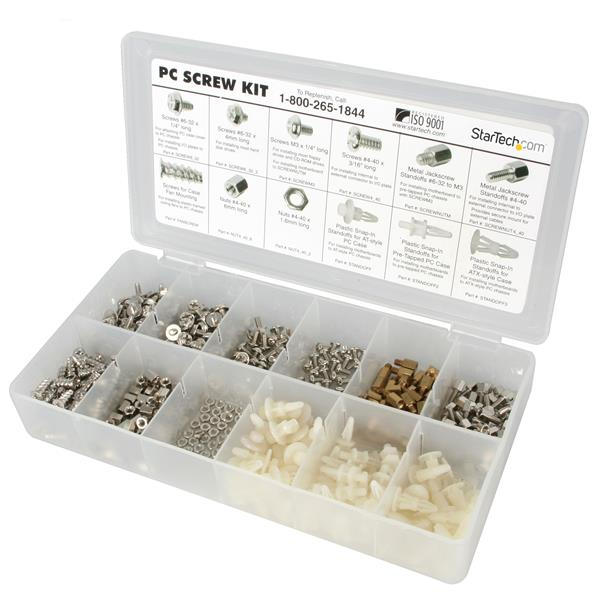 StarTech.com Kit assortimento di viti PC Deluxe - Viti, dadi e separatori (DELUXE ASSORTMENT PC SCREW KIT - SCREW NUTS AND STANDOFFS)
