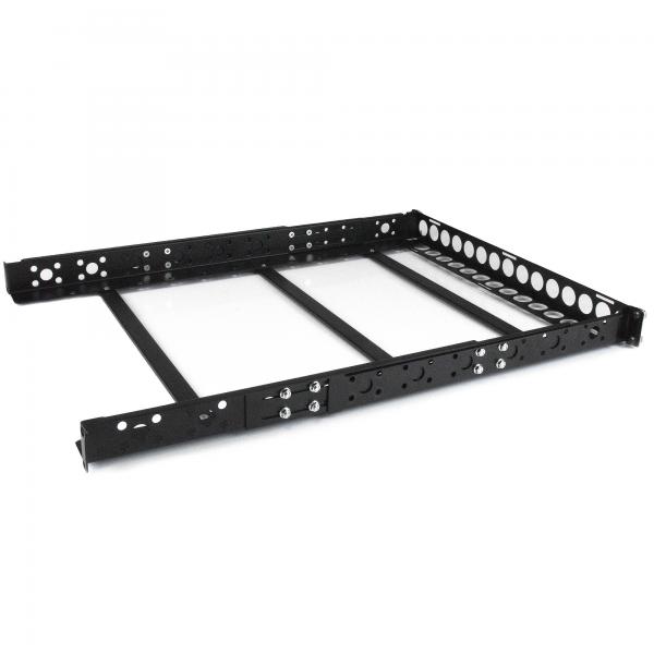 StarTech.com Guide rack universali 1U - Staffe di montaggio fisse - Binari per rack da 19 a profondità regolabile per apparecchiature non montabili a rack - Nero (UNIVERSAL SERVER RACK RAILS 1U - NET