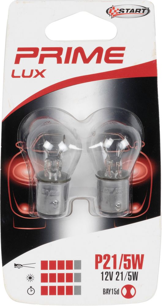 Coppia di Lampadine biluce per luci auto 12V P21/5W BAY15d