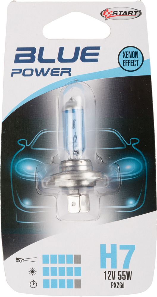 H7 Blue Power Lampadina Alogena per luci auto 12V 60/55W PX26d