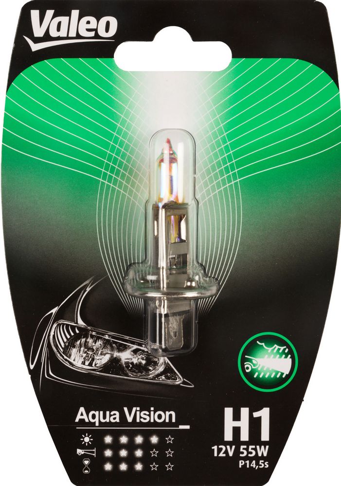 H1 lampada auto 12V 55W Aqua Vision attacco P14,5s
