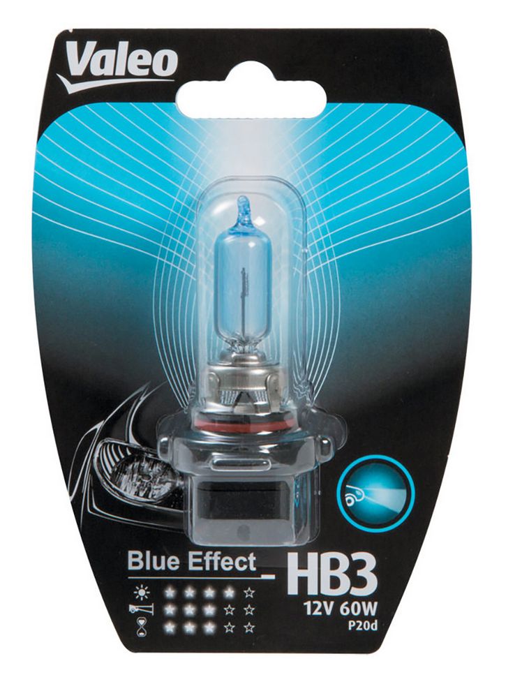 HB3 lampada singola auto 12V 60W Blue effect attacco P20d