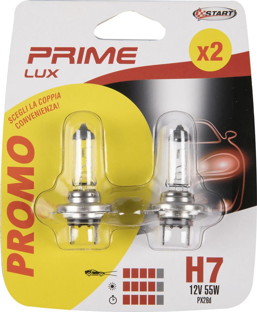Coppia di lampadine auto alogene H7 12V 55W PX26d