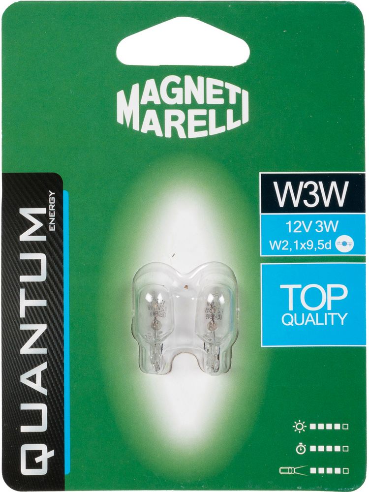 Magneti Marelli W3W coppia lampadine auto vetro 12V 3W attacco W2,1X9,5d