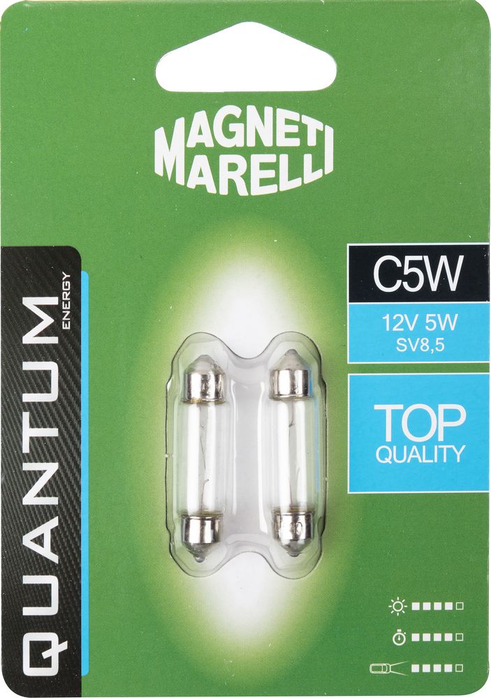 Magneti Marelli C5W coppia lampadine auto siluro 12V 5W attacco SV8,5