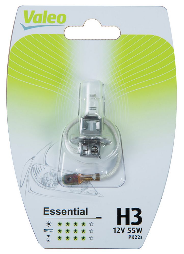 H3 lampada singola auto 12V 55W Essential attacco PK22s