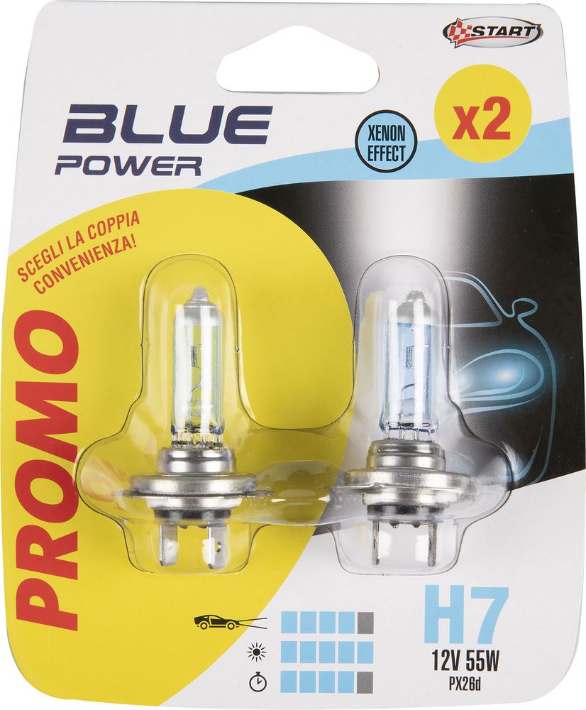 Coppia di lampadine auto alogene H7 12V 55W PX26d
