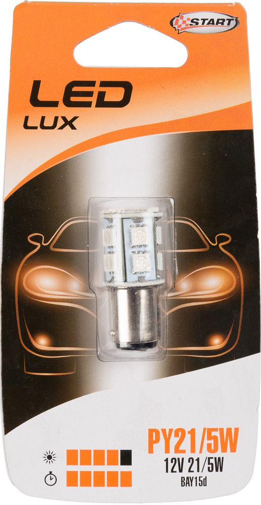 PY21/5W Lampadina Singola 13 Led arancio per luci auto 12V 21/5W BAY15d