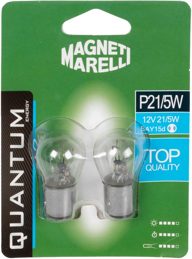Magneti Marelli P21/5W coppia lampadine auto biluce 12V 21/5W attacco BAY15d